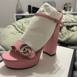 Gucci women’s platform sandals with double G